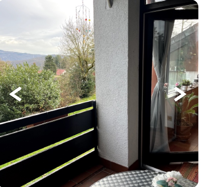 Balkon mit Blick auf den Feldberg